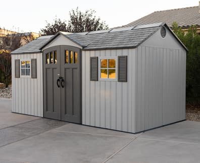 Lifetime 15x8 Plastic Shed Light Grey
