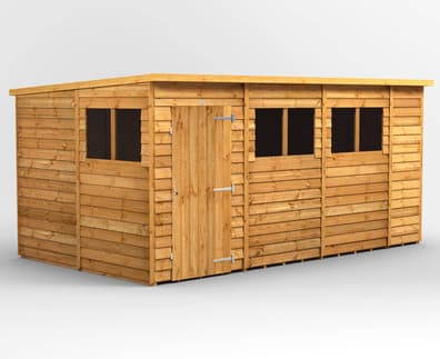 Power 14x8 Overlap Pent Wooden Shed