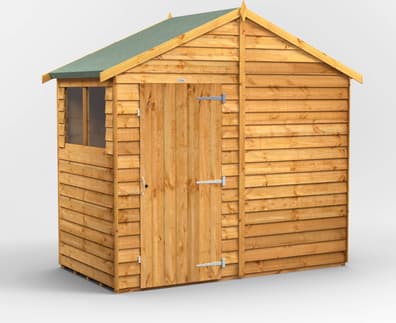 Power 4x8 Overlap Apex Wooden Shed