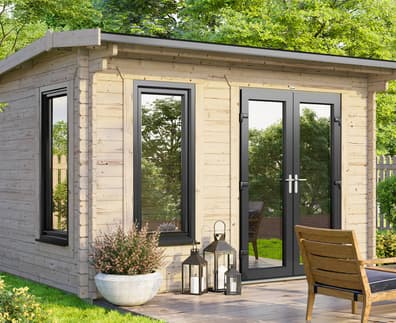 Power 12x12 Apex Log Cabin 44mm