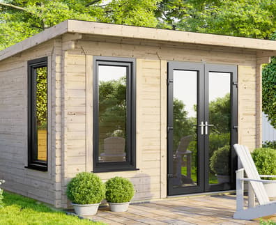 Power Pent Log Cabin 44mm