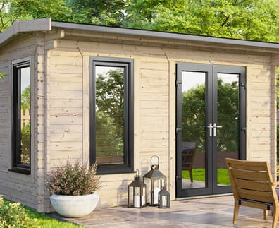 Power 14x8 Apex Log Cabin 44mm
