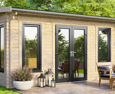 Power 16x10 Apex Log Cabin 44mm