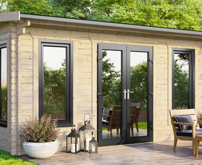 Power 16x14 Apex Log Cabin 44mm