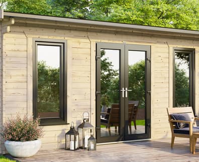 Power 18x14 Apex Log Cabin 44mm