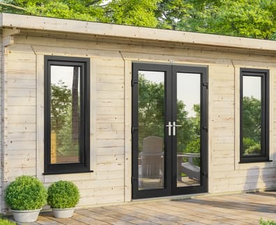 Power 20x12 Pent Log Cabin 44mm