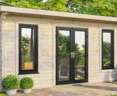 Power 20x16 Pent Log Cabin 44mm