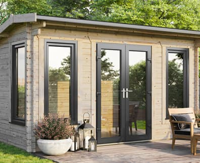 Power 16x8 Apex Log Cabin 44mm