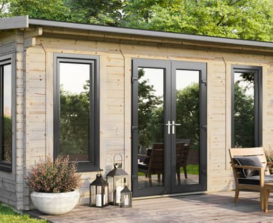 Power 18x18 Apex Log Cabin 44mm