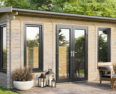 Power 18x8 Apex Log Cabin 44mm