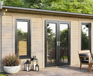 Power 20x10 Apex Log Cabin 44mm