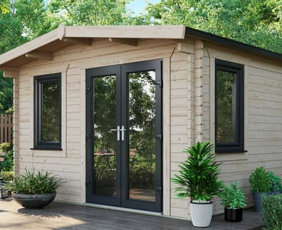 Power 12x12 Chalet Log Cabin 44mm