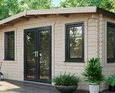Power 12x16 Chalet Log Cabin 44mm