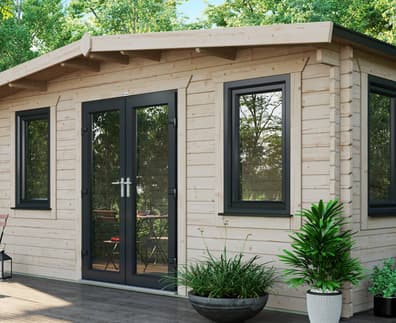 Power 14x16 Chalet Log Cabin 44mm