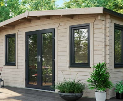 Power 16x16 Chalet Log Cabin 44mm
