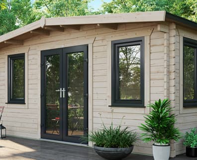 Power 8x16 Chalet Log Cabin 44mm