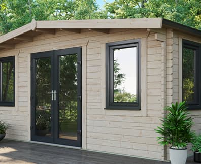 Power 18x18 Chalet Log Cabin 44mm