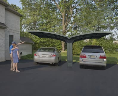 Palram Canopia Arizona Breeze Double Carport Grey