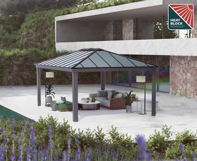 Palram Canopia Dallas 14x20 Grey Garden Gazebo