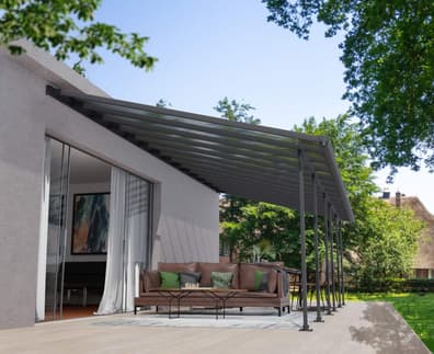 Palram Canopia Feria 4m x 8m Patio Cover in Grey
