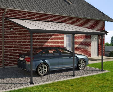 Palram Canopia Feria 4m x 4m Patio Cover in Grey