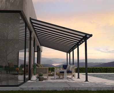 Palram Canopia Olympia 3m x 9.8m Patio Cover Grey