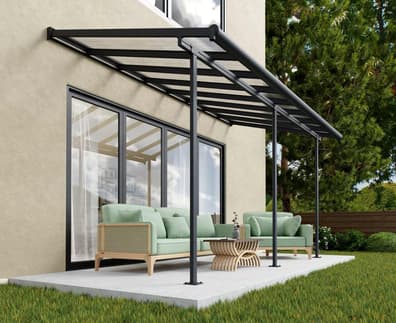Palram Canopia Sierra 2.3m x 4.5m Patio Cover in Grey