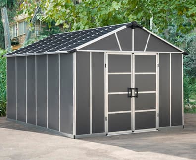 Palram Canopia Yukon 11x13 Dark Grey Plastic Shed