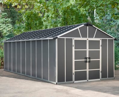Palram Canopia Yukon 11x21 Dark Grey Plastic Shed