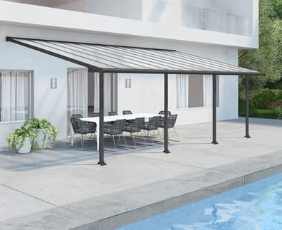 Palram Canopia Olympia 3m x 7m Patio Cover Grey