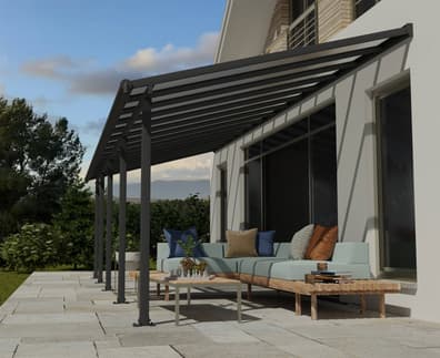 Palram Canopia Olympia 3m x 8m Patio Cover Grey