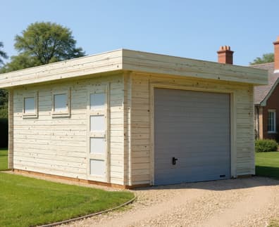 Palmako Rasmus 5.5m x 3.6m Wooden Garage with Sectional Door