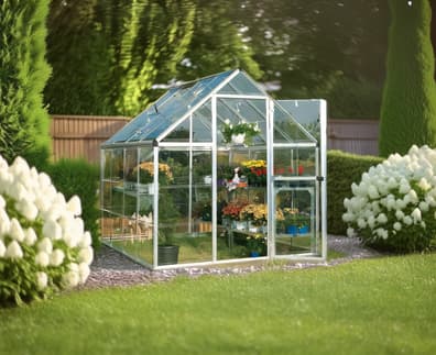 Palram Canopia Harmony 6x8 Silver Clear Poly