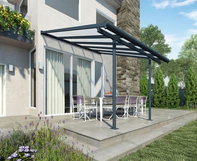 Palram Canopia Sierra 3m x 3m Patio Cover in Grey