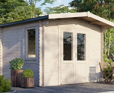 Power 10x12 Chalet Log Cabin 28mm