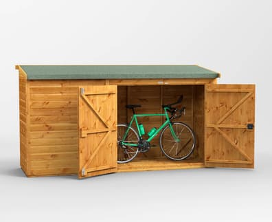 Power 10x3 Pent Wooden Bike Shed