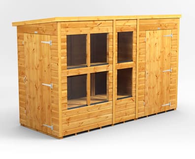 Power 10x4 Pent Potting Shed Combi