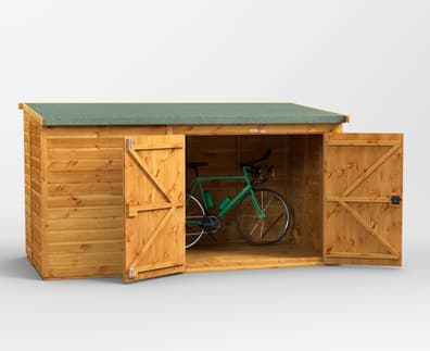 Power 10x5 Pent Wooden Bike Shed