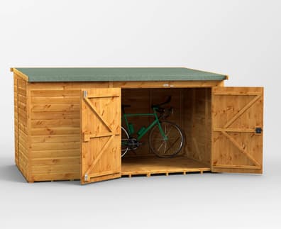 Power 10x6 Pent Wooden Bike Shed