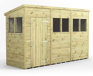 Power 12x4 Premium Pent Wooden Shed