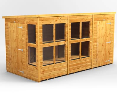 6ft Wide Pent Combi Potting Sheds OFF