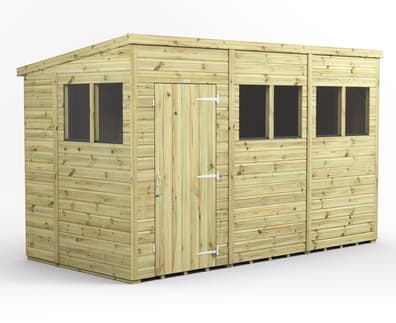 Power 12x6 Premium Pent Wooden Shed