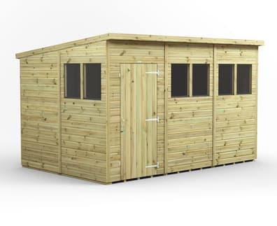 Power 12x8 Premium Pent Wooden Shed