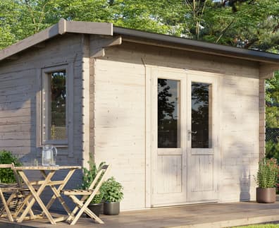 Power 14x10 Apex Log Cabin 28mm