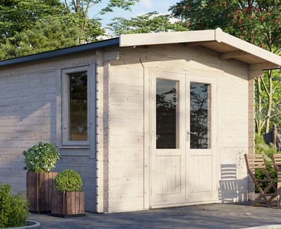 Power 14x12 Chalet Log Cabin 28mm