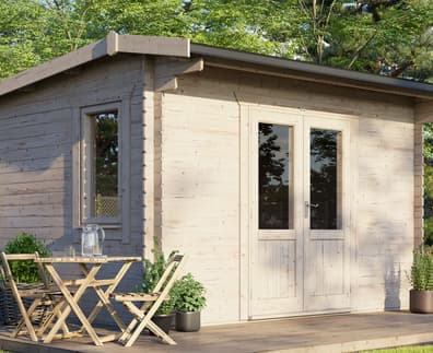 Power 14x14 Apex Log Cabin 28mm