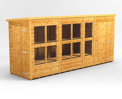 Power 14x4 Pent Potting Shed Combi