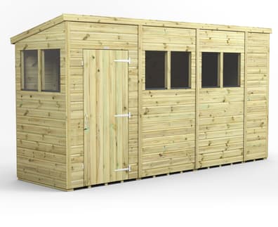 Power 14x4 Premium Pent Wooden Shed