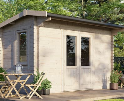 Power 14x8 Apex Log Cabin 28mm