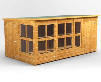 Power 14x8 Pent Potting Shed Combi